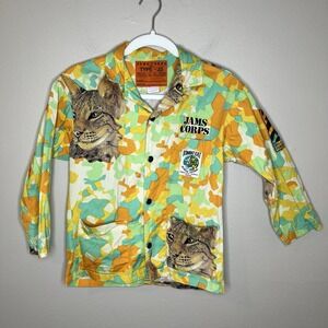 Vintage Jams Corps Jacket Kids Bright Army Kombat Kat Bobcat Retro Lynxg Kids